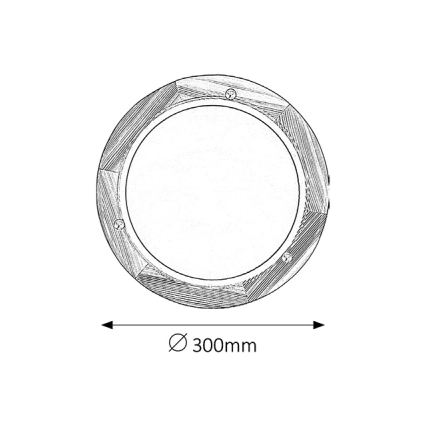 Brilagi - Plafondlamp ORBIS 1xE27/60W/230V Ø 30 cm dennenhout