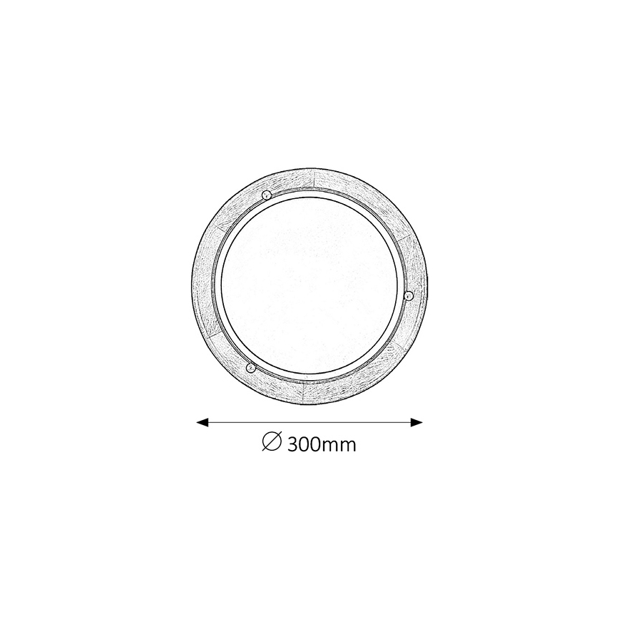 Brilagi - Plafondlamp ORBIS 1xE27/60W/230V Ø 30 cm van dennenhout