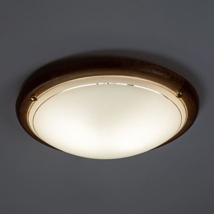 Brilagi - Plafondlamp ORBIS 2xE27/60W/230V Ø 38 cm, dennenhout