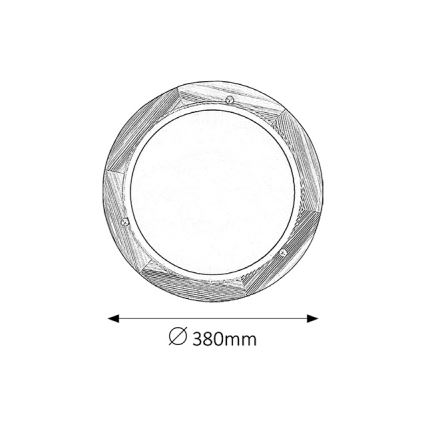Brilagi - Plafondlamp ORBIS 2xE27/60W/230V Ø 38 cm, grenen