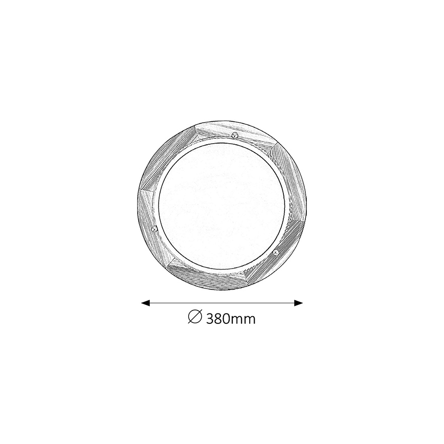 Brilagi - Plafondlamp ORBIS 2xE27/60W/230V Ø 38 cm, grenen