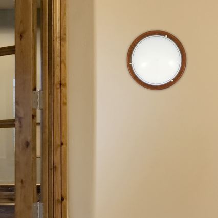 Brilagi - Plafondlamp ORBIS 2xE27/60W/230V Ø 38 cm, grenen