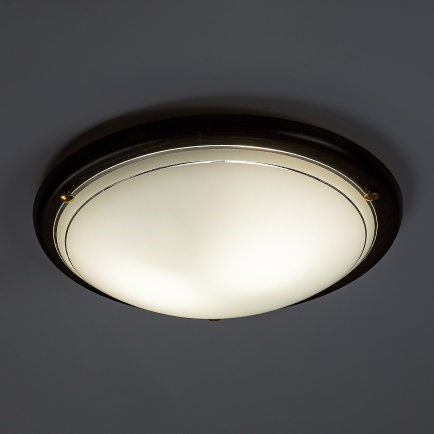 Brilagi - Plafondlamp ORBIS 2xE27/60W/230V Ø 38 cm, grenen