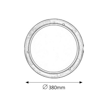 Brilagi - Plafondlamp ORBIS 2xE27/60W/230V Ø 38 cm, grenen