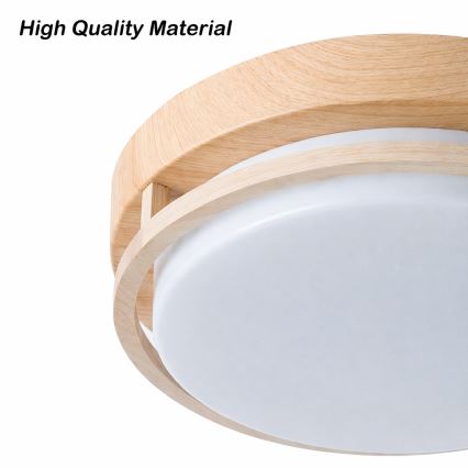 Brilagi - Plafondlamp ORINO 2xE27/40W/230V Ø 27 cm houtdecor/eiken
