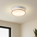 Brilagi - Plafondlamp ORINO 2xE27/40W/230V Ø 27 cm wit/eiken