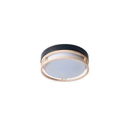 Brilagi - Plafondlamp ORINO 2xE27/40W/230V Ø 27 cm zwart/eiken