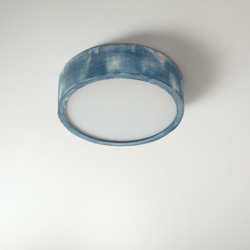 Brilagi - Plafondlamp PINO 1xE27/15W/230V grenen/blauw Ø 27,5 cm