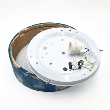 Brilagi - Plafondlamp PINO 1xE27/15W/230V grenen/blauw Ø 27,5 cm