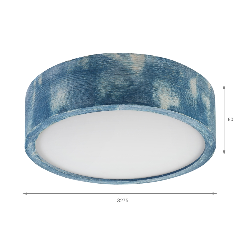 Brilagi - Plafondlamp PINO 1xE27/15W/230V grenen/blauw Ø 27,5 cm