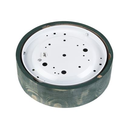 Brilagi - Plafondlamp PINO 1xE27/15W/230V grenen/groen Ø 27,5 cm