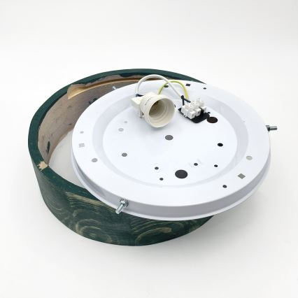 Brilagi - Plafondlamp PINO 1xE27/15W/230V grenen/groen Ø 27,5 cm