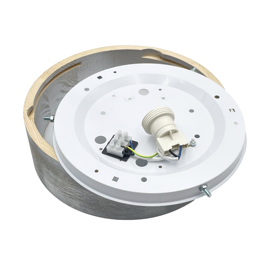 Brilagi - Plafondlamp PINO 1xE27/15W/230V grenen/zilver Ø 27,5 cm