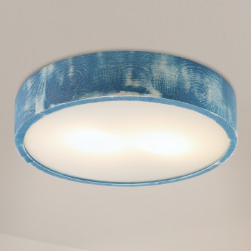 Brilagi - Plafondlamp PINO 2xE27/15W/230V grenen/blauw Ø 37,5 cm