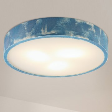 Brilagi - Plafondlamp PINO 3xE27/15W/230V dennen/blauw Ø 47,5 cm