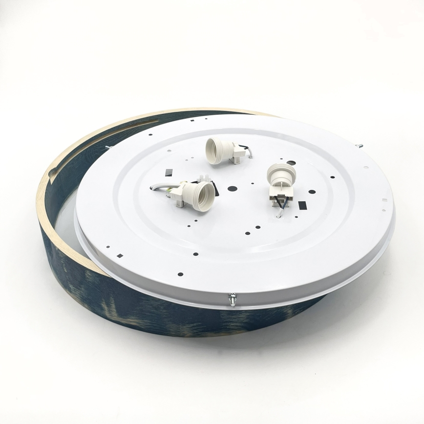 Brilagi - Plafondlamp PINO 3xE27/15W/230V dennen/blauw Ø 47,5 cm