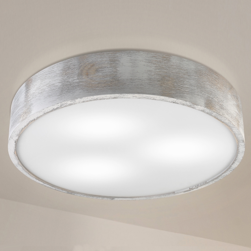 Brilagi - Plafondlamp PINO 3xE27/15W/230V dennenhout/zilver Ø 47,5 cm