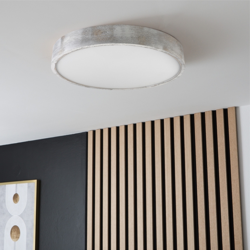 Brilagi - Plafondlamp PINO 3xE27/15W/230V dennenhout/zilver Ø 47,5 cm