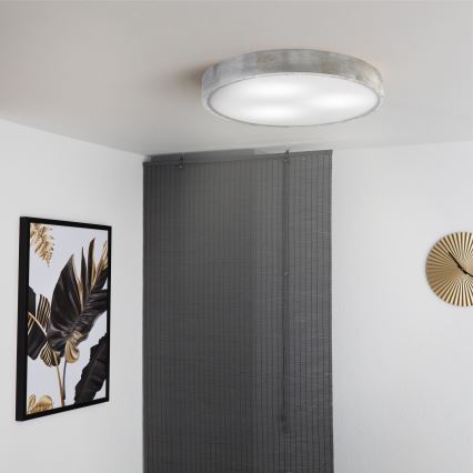 Brilagi - Plafondlamp PINO 3xE27/15W/230V dennenhout/zilver Ø 47,5 cm