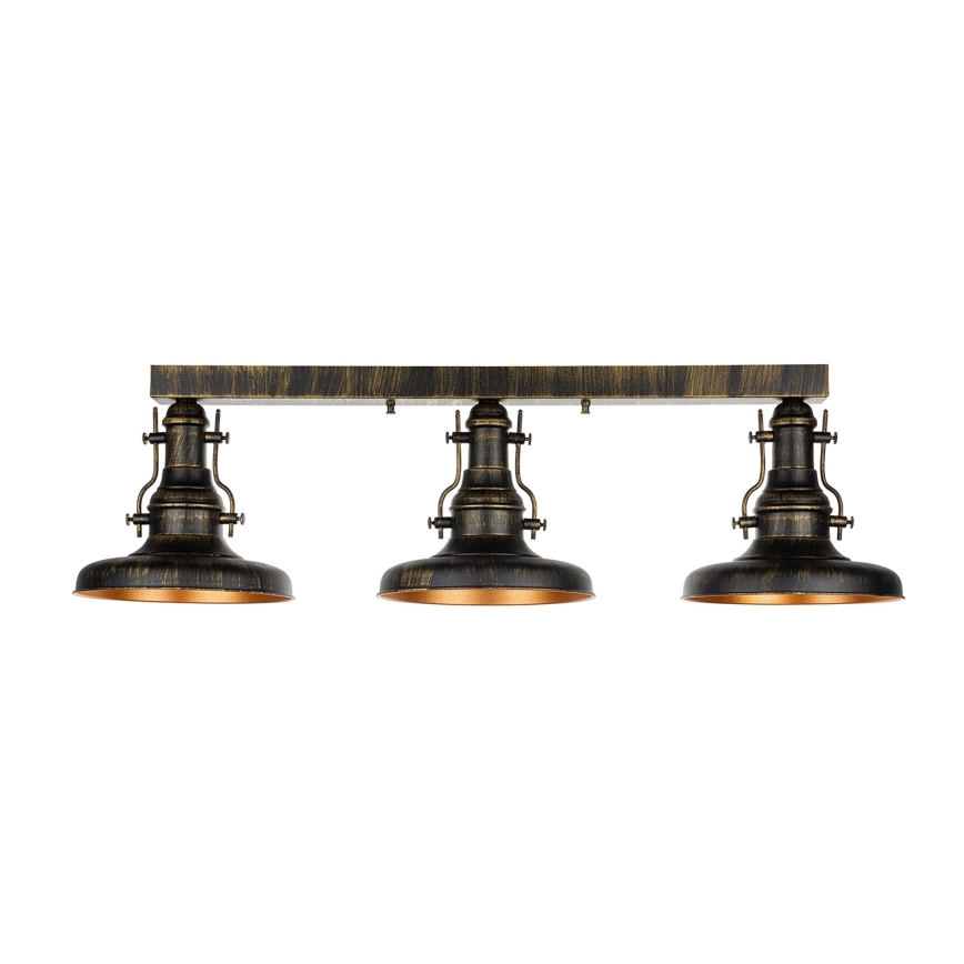 Brilagi - Plafondlamp PYRONIC 3xE27/40W/230V brons/patina