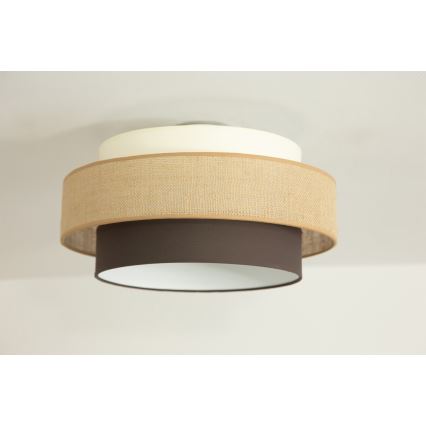 Brilagi - Plafondlamp RESNA 1xE27/60W/230V Ø 40 cm beige/zwart