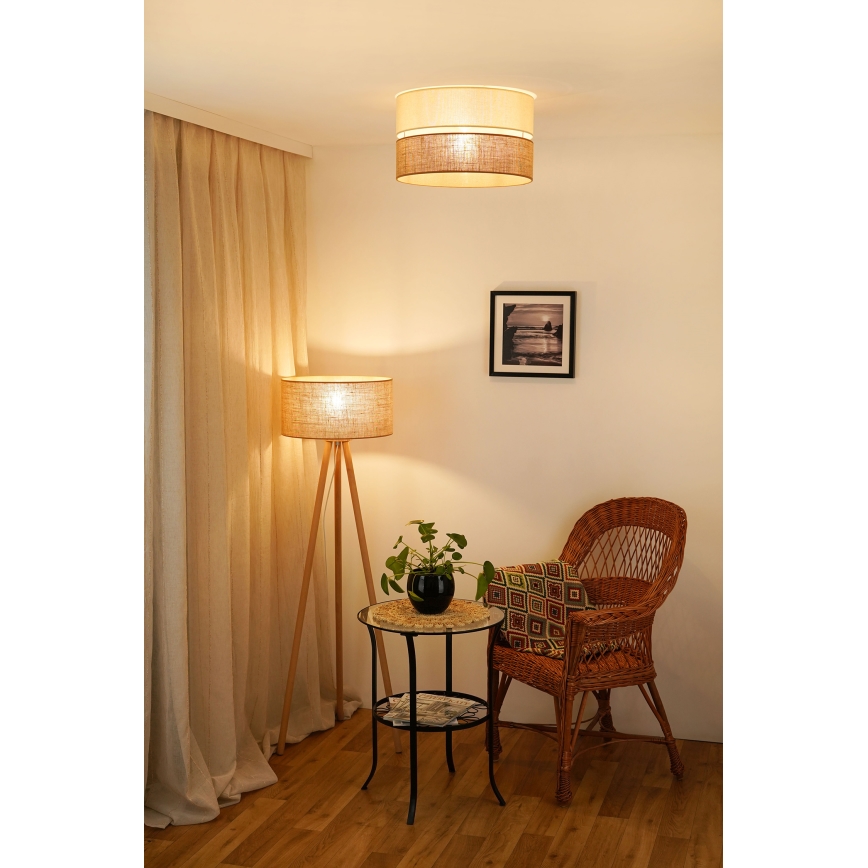 Brilagi - Plafondlamp ROYAL YUTE 1xE27/15W/230V diameter 40 cm beige/crème