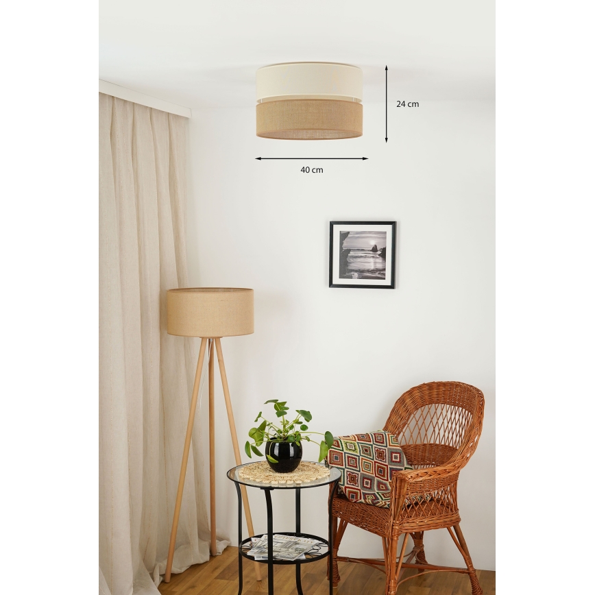 Brilagi - Plafondlamp ROYAL YUTE 1xE27/15W/230V diameter 40 cm beige/crème