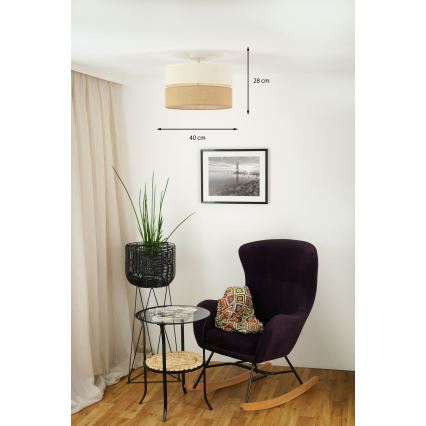 Brilagi - Opbouwlamp ROYAL YUTE 1xE27/15W/230V Ø 40 cm beige/crème