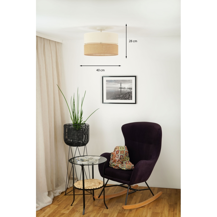 Brilagi - Opbouwlamp ROYAL YUTE 1xE27/15W/230V Ø 40 cm beige/crème