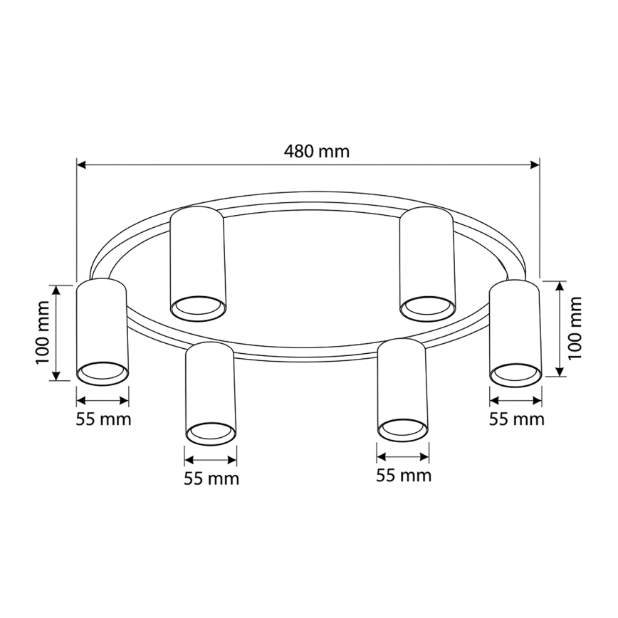 BRILAGI - Plafondlamp SELE 6xGU10/30W/230V beige