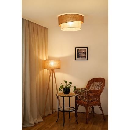 Brilagi - Plafondlamp SHINE 1xE27/15W/230V diameter 50 cm beige/crème