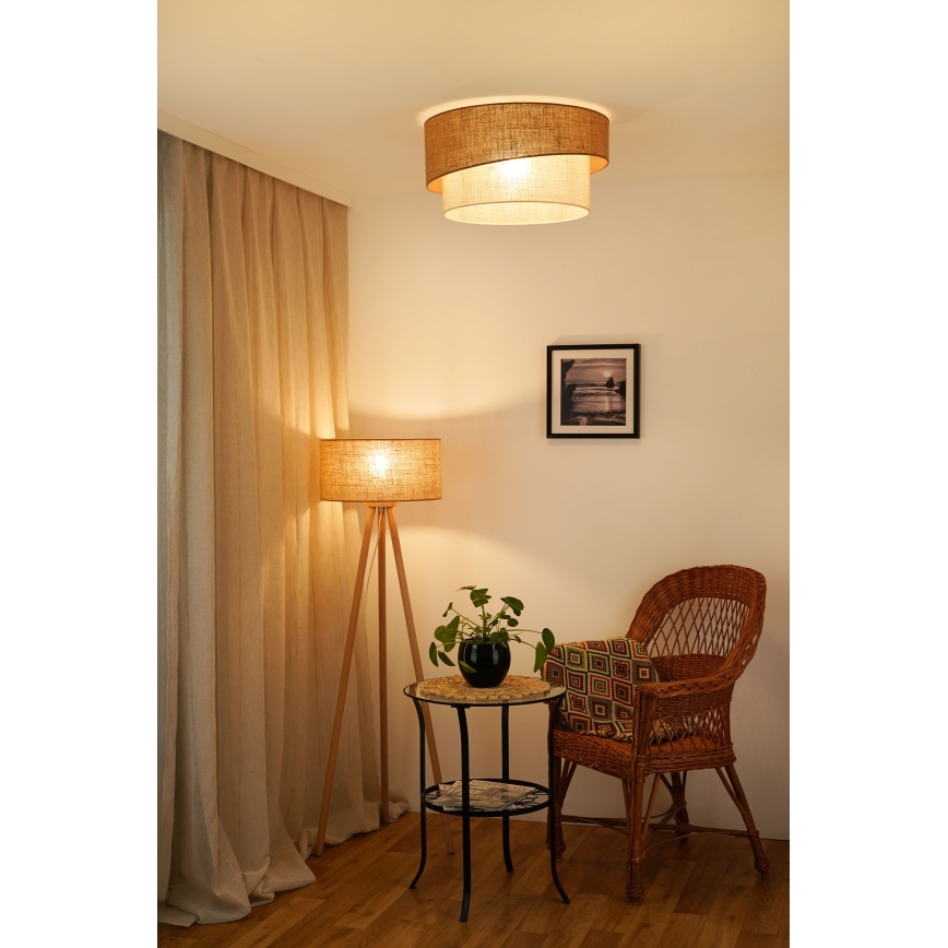 Brilagi - Plafondlamp SHINE 1xE27/15W/230V diameter 50 cm beige/crème