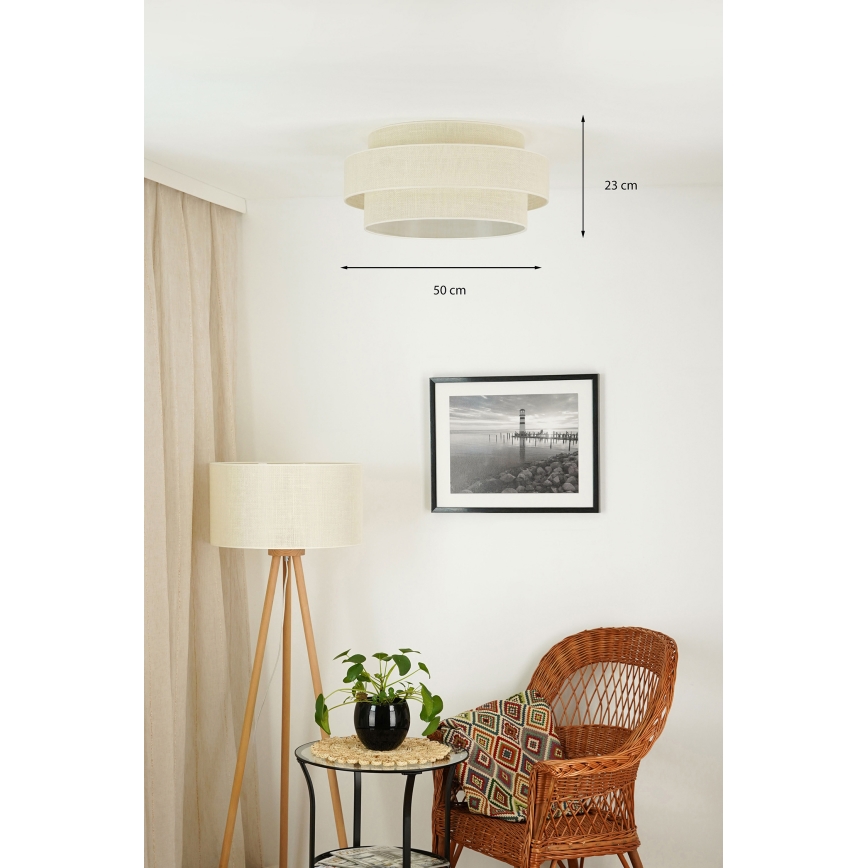 Brilagi - Plafondlamp SPACE YUTE LED/12W/230V diameter 50 cm 3000K/4000K/6400K crème