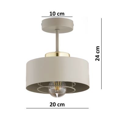 BRILAGI - Plafondlamp SPRING 1xE27/60W/230V Ø 20 cm beige/goud
