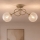 Brilagi - Plafondlamp STELLA 2xE27/60W/230V beige/goud