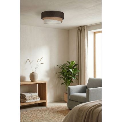 Brilagi - Plafondlamp TRIO 1xE27/60W/230V Ø 40 cm bruin/beige/wit