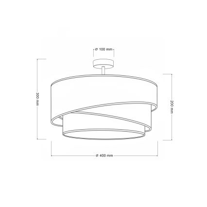 Brilagi - Plafondlamp TRIO 1xE27/60W/230V Ø 40 cm crème/grijs