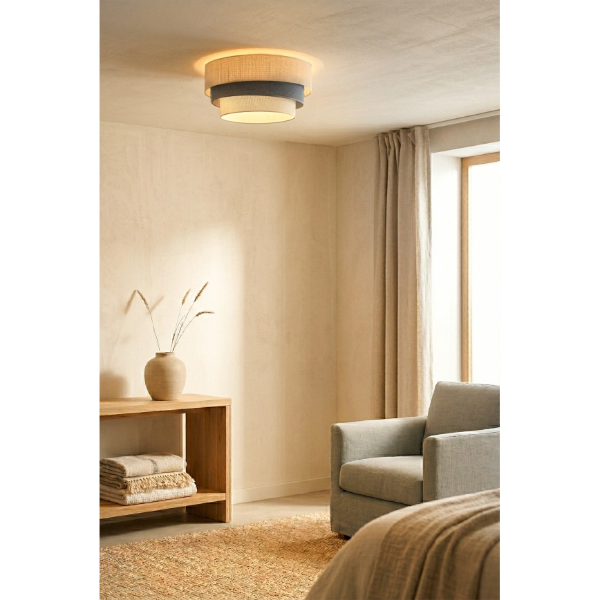 Brilagi - Plafondlamp TRIO 1xE27/60W/230V Ø 40 cm crème/grijs