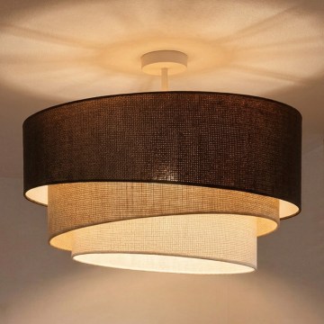 Brilagi - Plafondlamp TRIO 3xE27/60W/230V pr. 60 cm bruin/beige/wit