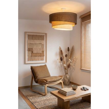 Brilagi - Plafondlamp TRIO 3xE27/60W/230V pr. 60 cm bruin/beige/wit