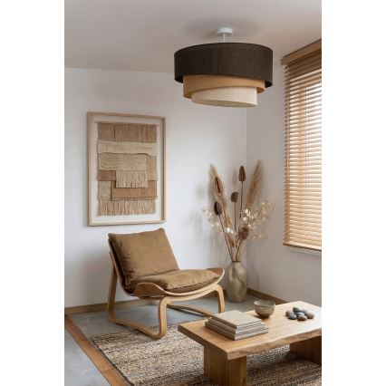 Brilagi - Plafondlamp TRIO 3xE27/60W/230V pr. 60 cm bruin/beige/wit