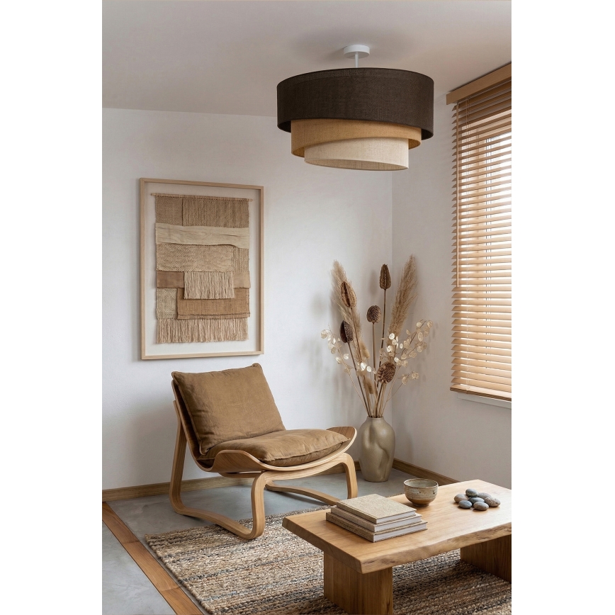 Brilagi - Plafondlamp TRIO 3xE27/60W/230V pr. 60 cm bruin/beige/wit