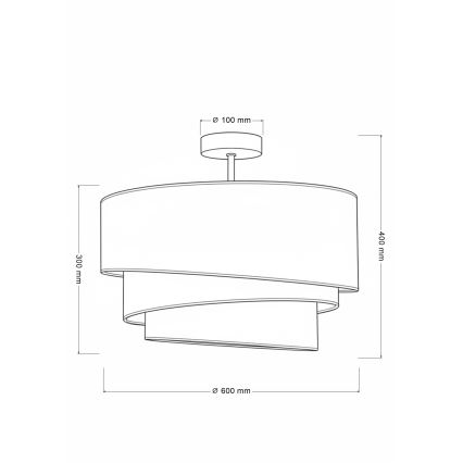 Brilagi - Plafondlamp TRIO 3xE27/60W/230V pr. 60 cm bruin/beige/wit