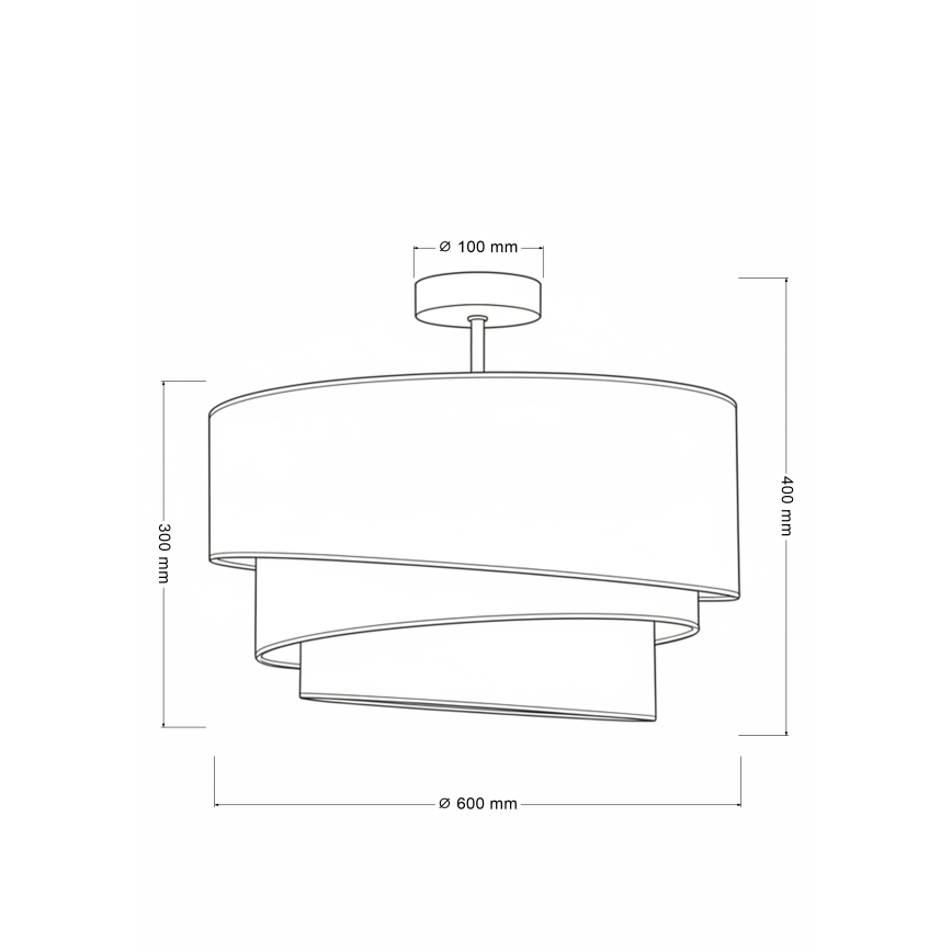 Brilagi - Plafondlamp TRIO 3xE27/60W/230V pr. 60 cm bruin/beige/wit
