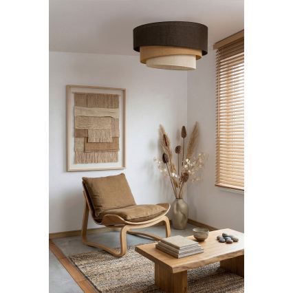 Brilagi - Plafondlamp TRIO 3xE27/60W/230V Ø 60 cm bruin/beige/wit