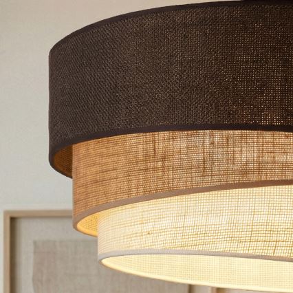 Brilagi - Plafondlamp TRIO 3xE27/60W/230V Ø 60 cm bruin/beige/wit