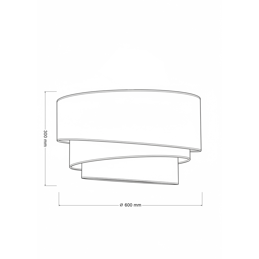Brilagi - Plafondlamp TRIO 3xE27/60W/230V Ø 60 cm bruin/beige/wit