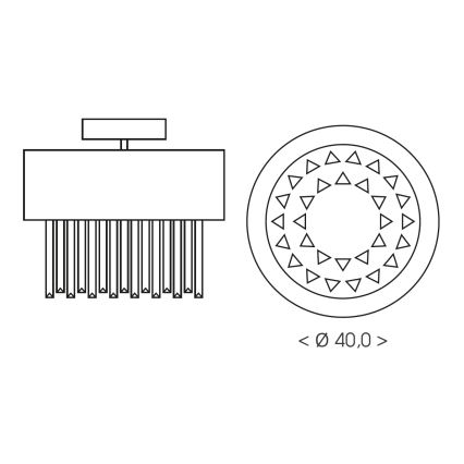 Brilagi - Plafondlamp VERVE 4xE14/40W/230V Ø 40 cm goudkleurig