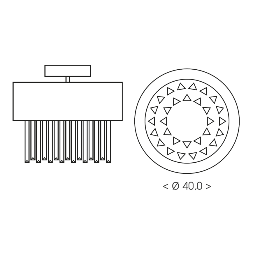 Brilagi - Plafondlamp VERVE 4xE14/40W/230V Ø 40 cm goudkleurig