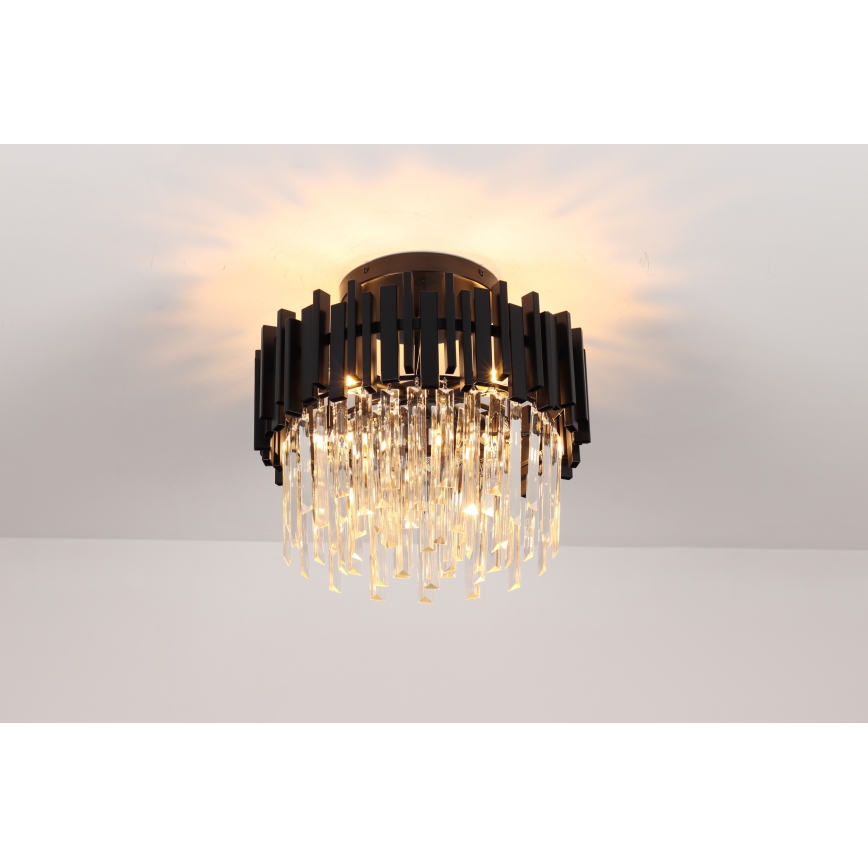 Brilagi - Plafondlamp VERVE 6x E14/40W/230V Ø 60 cm zwart